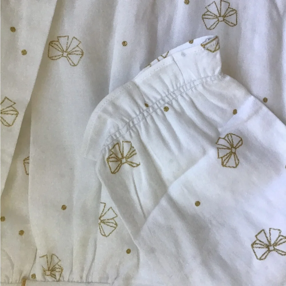 New with tag Jacadi girl’s holiday nightgown with Gold Accents size 12